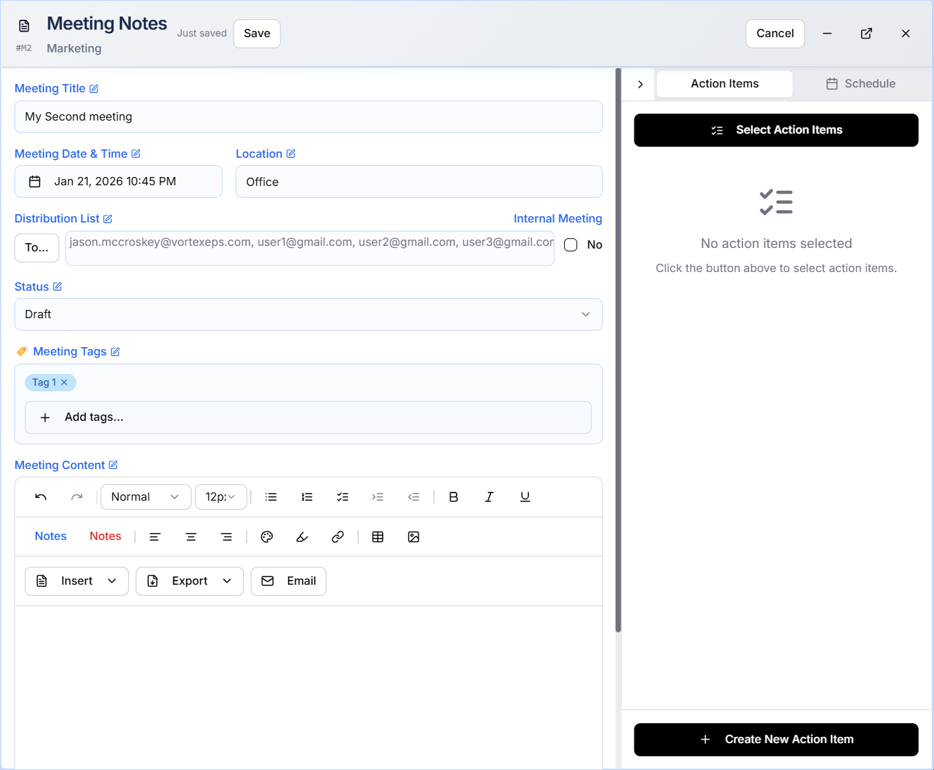 Notes Setup Docs Notes & Tags | Simple Project Management for Small Teams